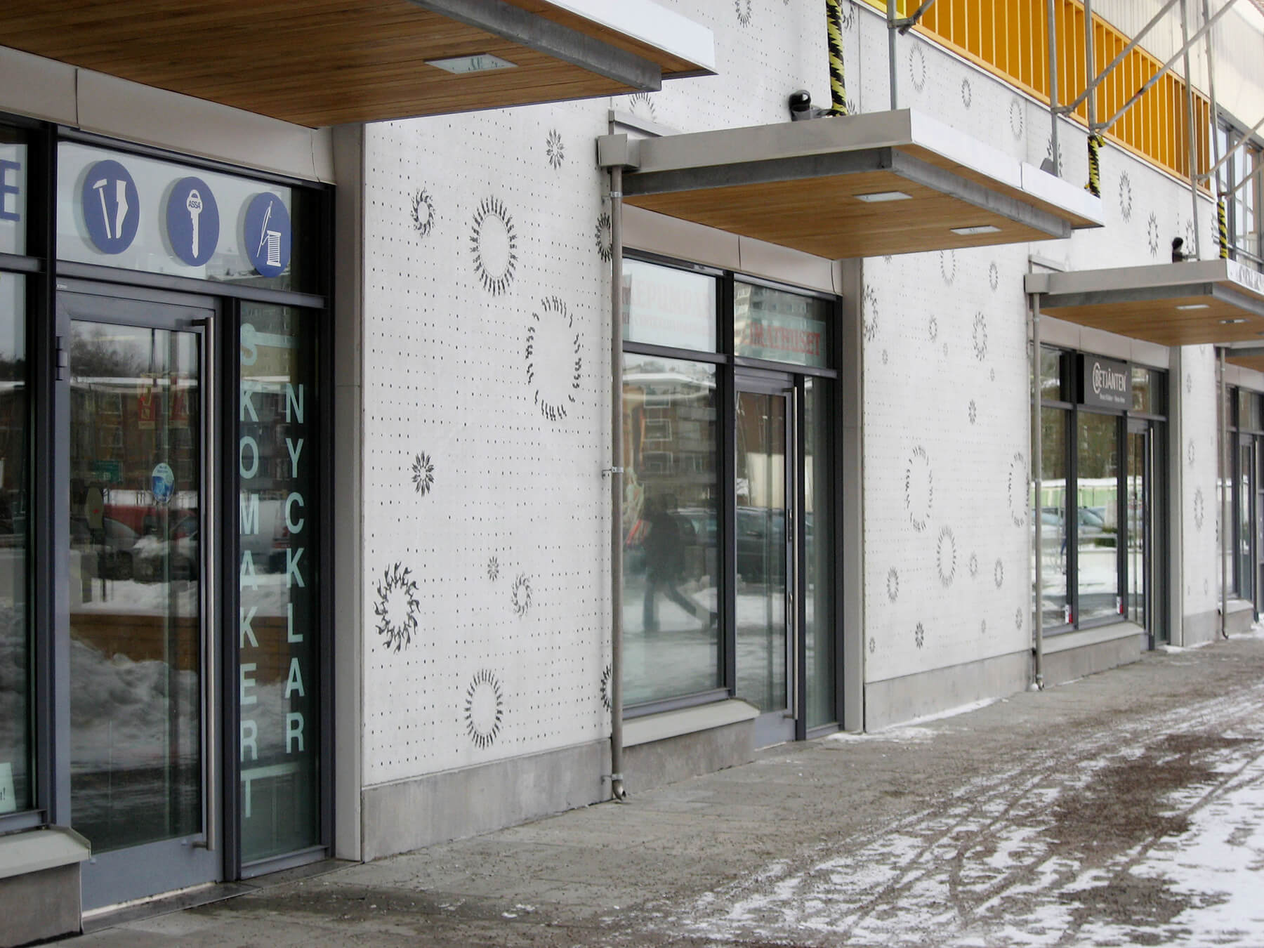 graphic concrete frölunda shopping centre