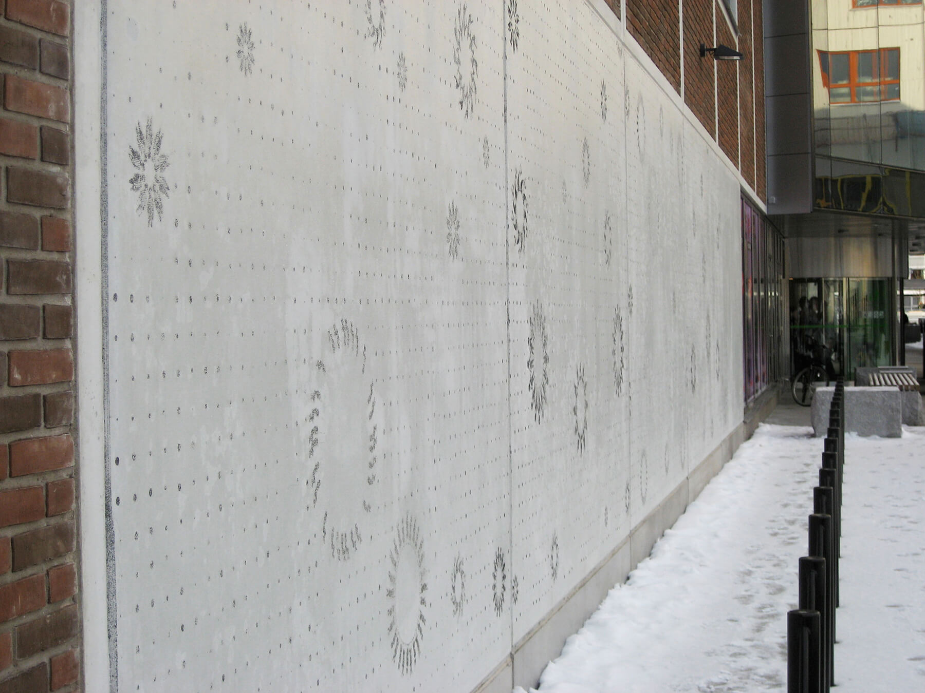 graphic concrete frölunda shopping centre