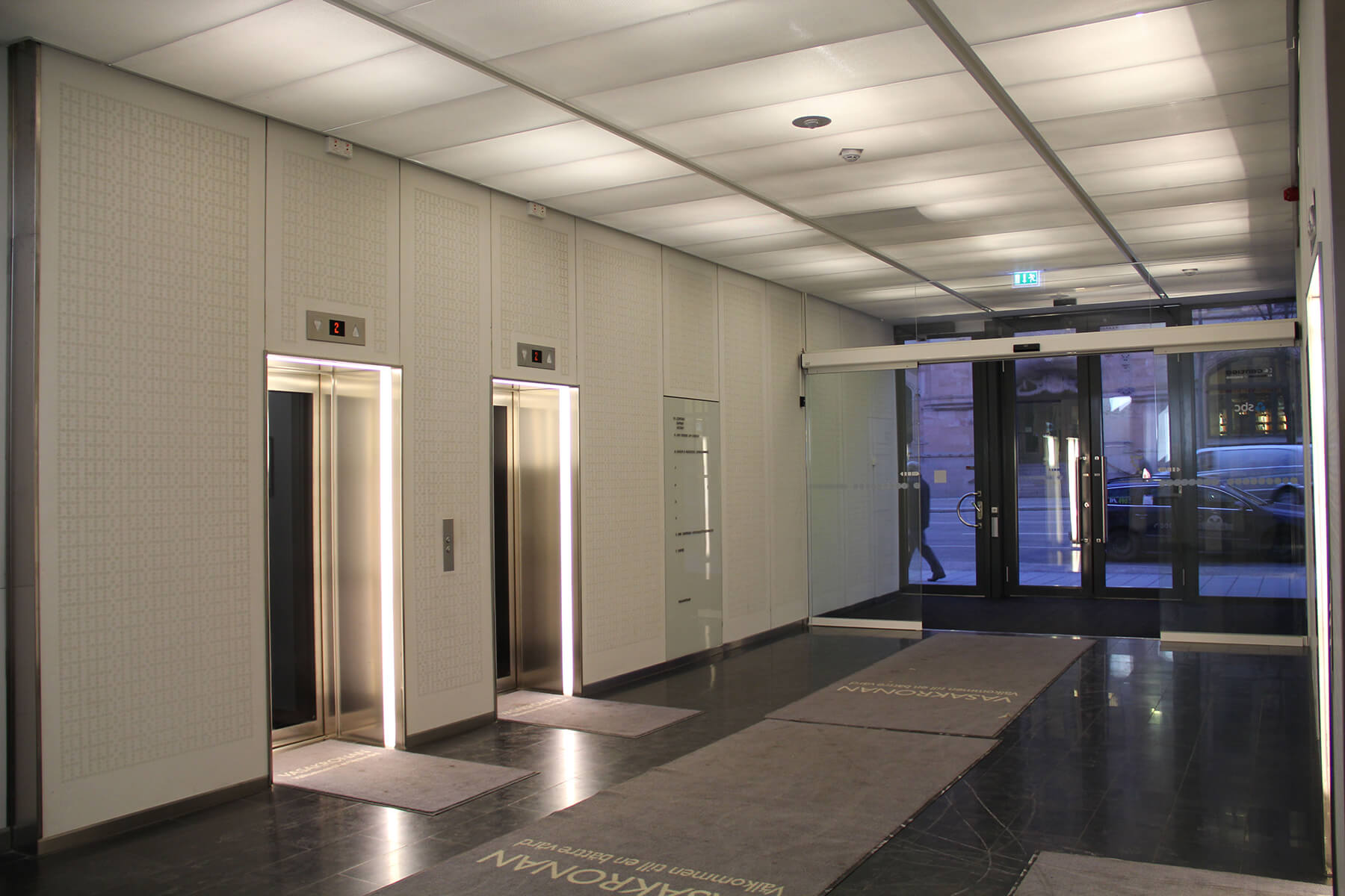 Graphic Concrete Pennfäktaren Office Building Entrance