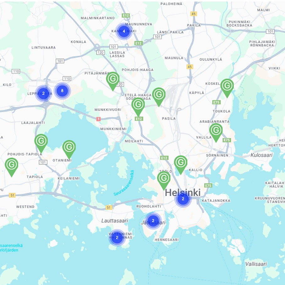 Emplacements du projet
