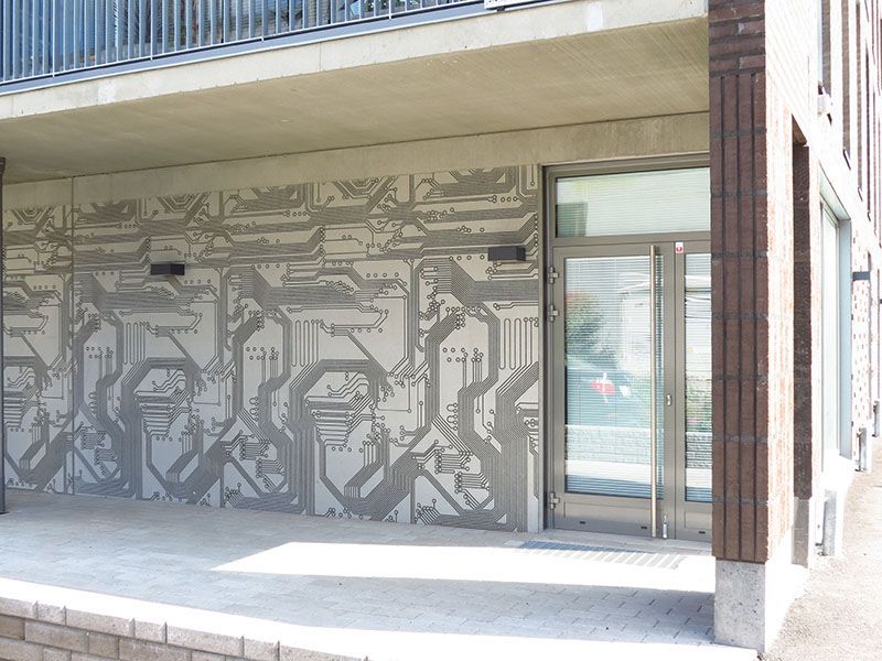 Graphic Concrete Timanttikiteenkuja Residential Building