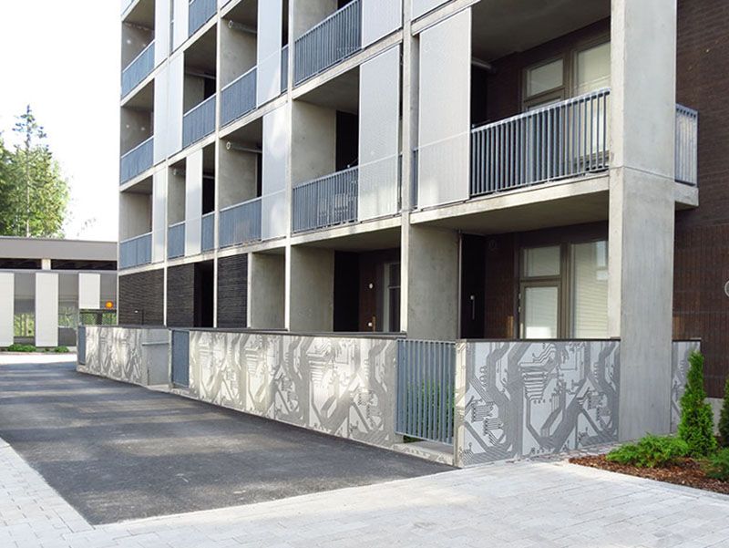 Graphic Concrete Timanttikiteenkuja Residential Building