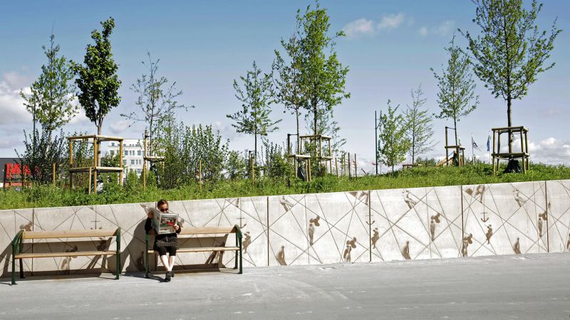 graphic concrete kockums park