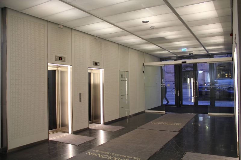 Graphic Concrete Pennfäktaren Office Building Entrance